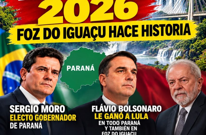  FOZ HACE HISTORIA: ELIGE CUATRO DIPUTADOS, MORO GOBERNADOR Y FLÁVIO BOLSONARO SUPERA A LULA EN PARANÁ