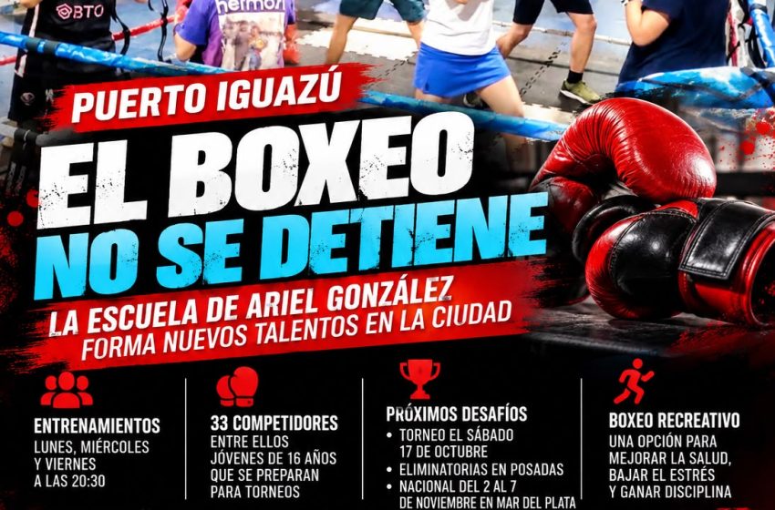  El boxeo de Iguazú no se detiene: Ariel González prepara nuevos talentos para competir a nivel nacional