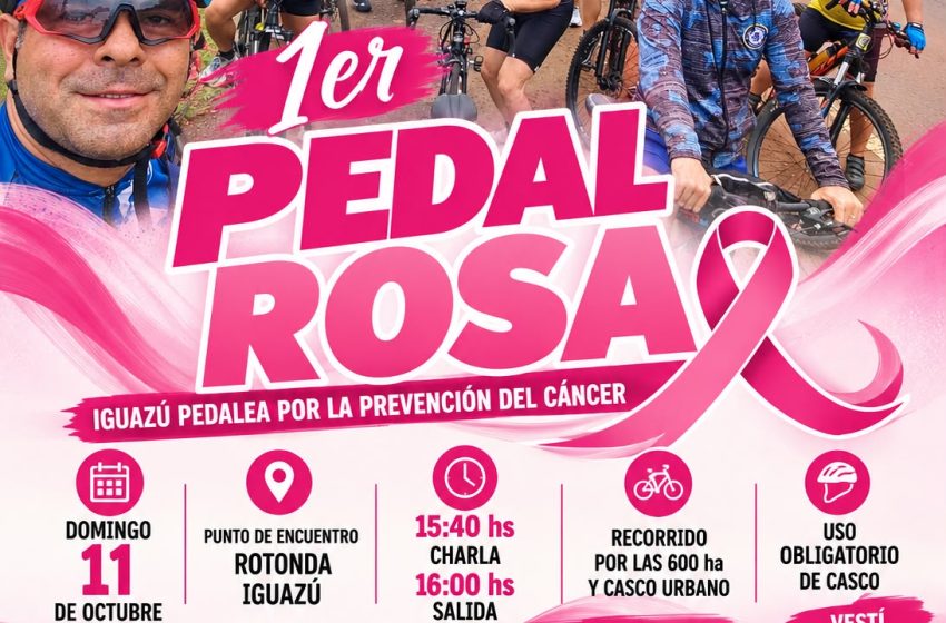  IGUAZÚ PEDALEA DE ROSA POR LA PREVENCIÓN DEL CÁNCER