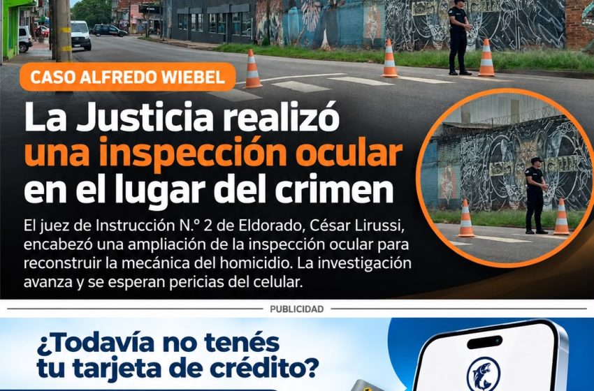  Caso Alfredo Wiebel: la Justicia realizó una minuciosa inspección ocular para reconstruir la mecánica del homicidio