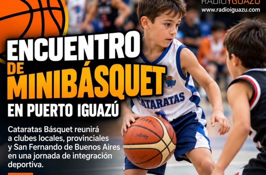  Cataratas Básquet reunirá a clubes locales y provinciales junto a San Fernando de Buenos Aires en un encuentro de minibásquet