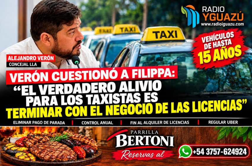  Verón cuestionó a Filippa: “El verdadero alivio para los taxistas es terminar con el negocio de las licencias”