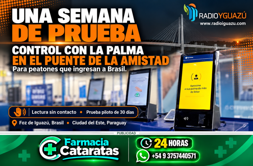  Brasil lleva una semana probando controles con la palma de la mano para todos los peatones que ingresan por el Puente de la Amistad