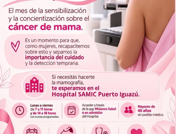  Mes Rosa: cuidar la salud también es hacerse los controles a tiempo