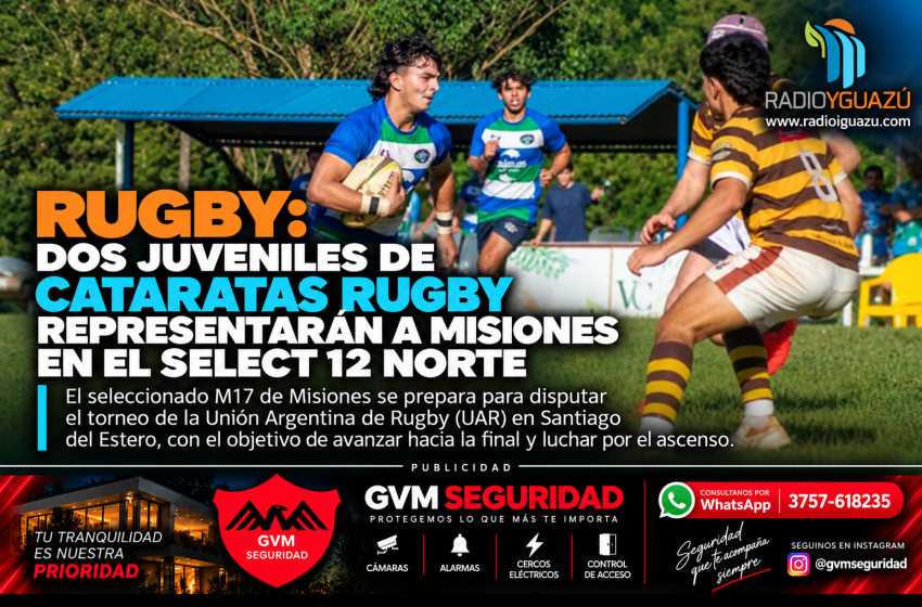  Rugby: dos juveniles de Cataratas Rugby representarán a Misiones en el Select 12 Norte