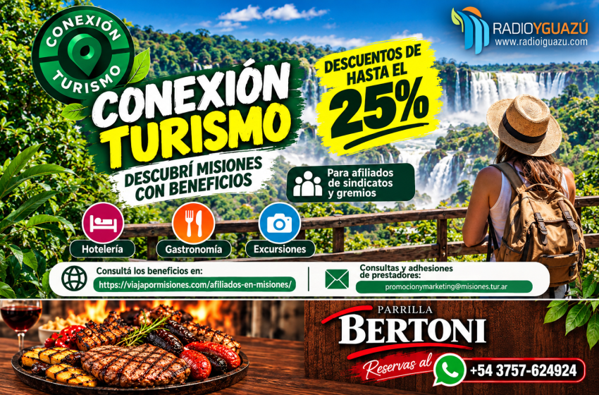  CONEXIÓN TURISMO: DESCUENTOS DE HASTA EL 25% PARA IMPULSAR LA TEMPORADA BAJA EN MISIONES