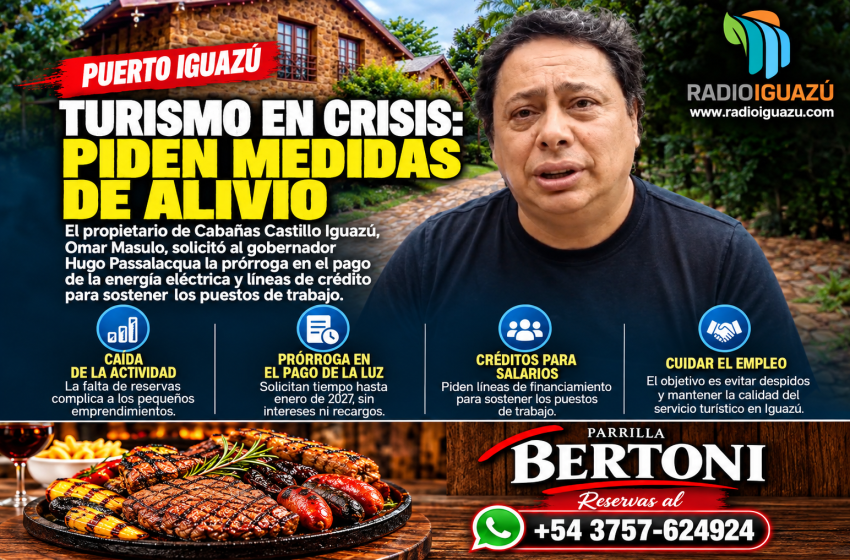  Turismo en crisis: cabañero de Iguazú pide auxilio al Gobernador para evitar despidos