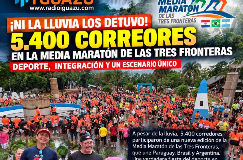  5.400 corredores participaron de la Media Maratón de las Tres Fronteras: conocé los podios de los 21K