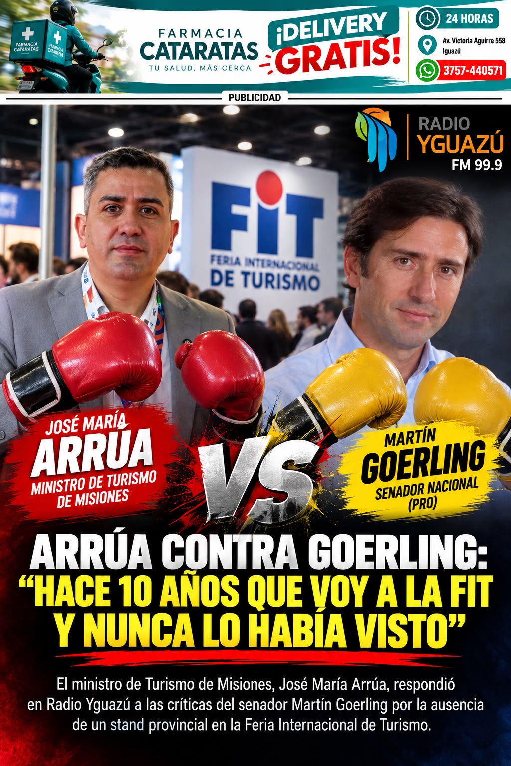 ARRÚA CONTRA GOERLING: “HACE 10 AÑOS QUE VOY A LA FIT Y NUNCA LO HABÍA VISTO” imagen-11