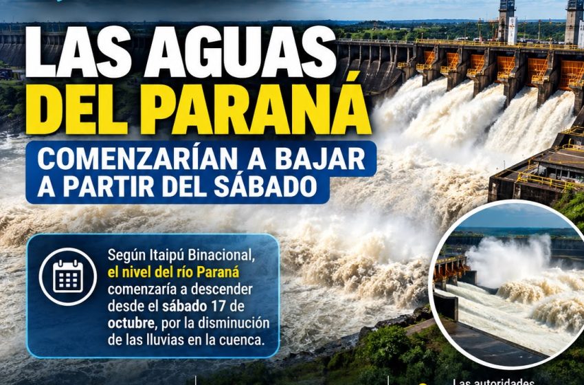  LAS AGUAS DEL PARANÁ COMENZARÍAN A BAJAR A PARTIR DEL SÁBADO