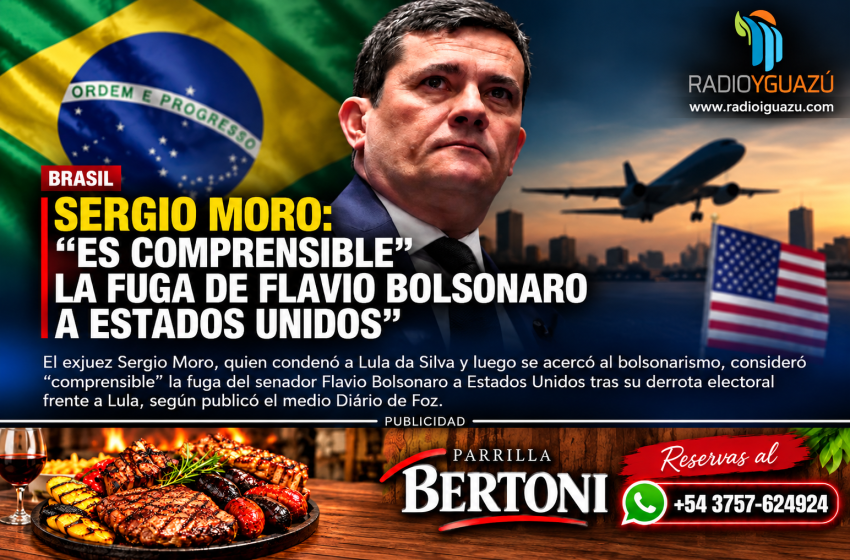  Sergio Moro justificó la fuga de Flavio Bolsonaro a Estados Unidos tras la derrota frente a Lula
