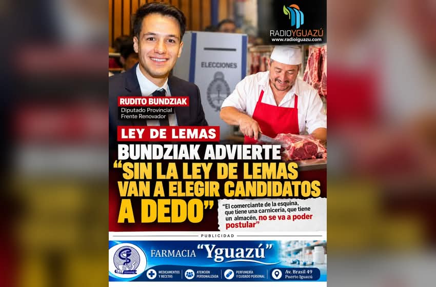  Ley de Lemas: Bundziak defendió el sistema electoral y advirtió que eliminarlo permitiría elegir candidatos “a dedo”